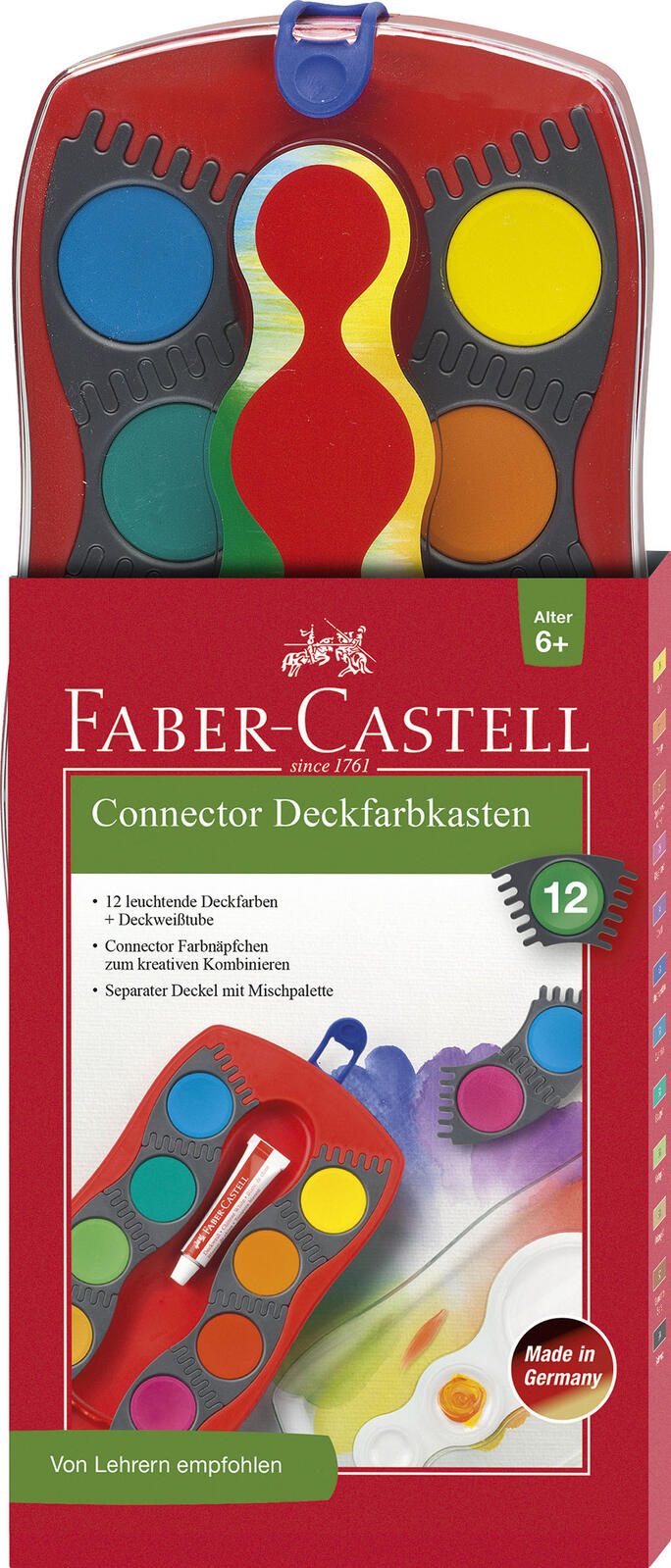 FABER-CASTELL Wasserfarbkasten 12 Farben FABER-CASTELL Wasserfarbkasten 12 Farben